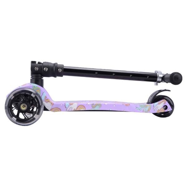 Big 3 Wheel Scooter Unicorn Land Folded